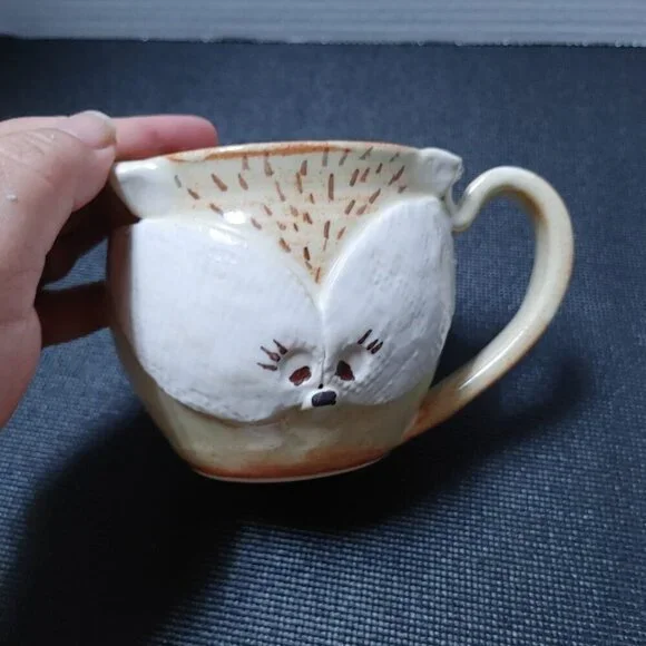 PEI Prince Edward Island Fox Pottery Mug Handmade Stoneware signed by Redrocks - Picture 7 of 7